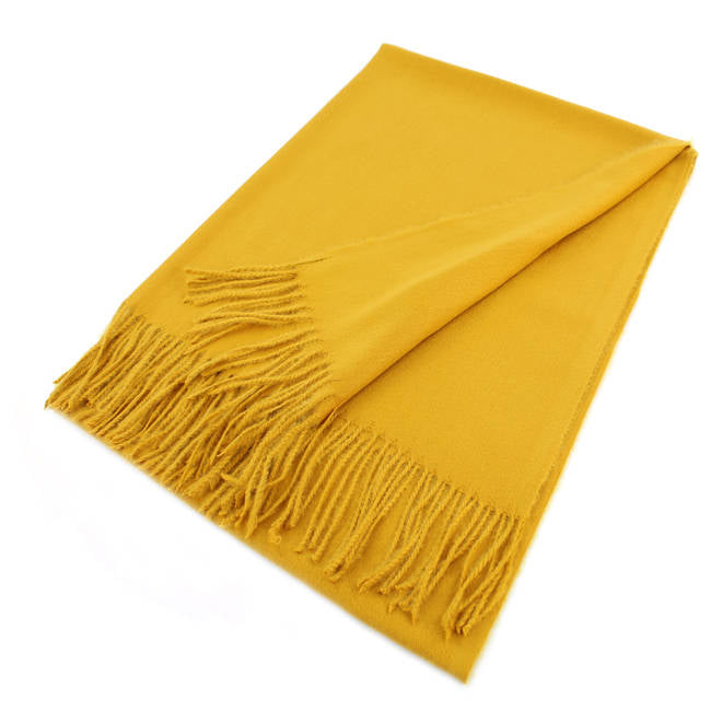Large Cashmere Feel Scarf Shawls Solid Colors