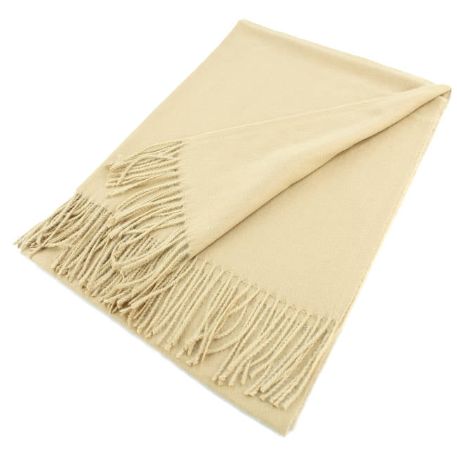 Large Cashmere Feel Scarf Shawls Solid Colors Winter Scarf