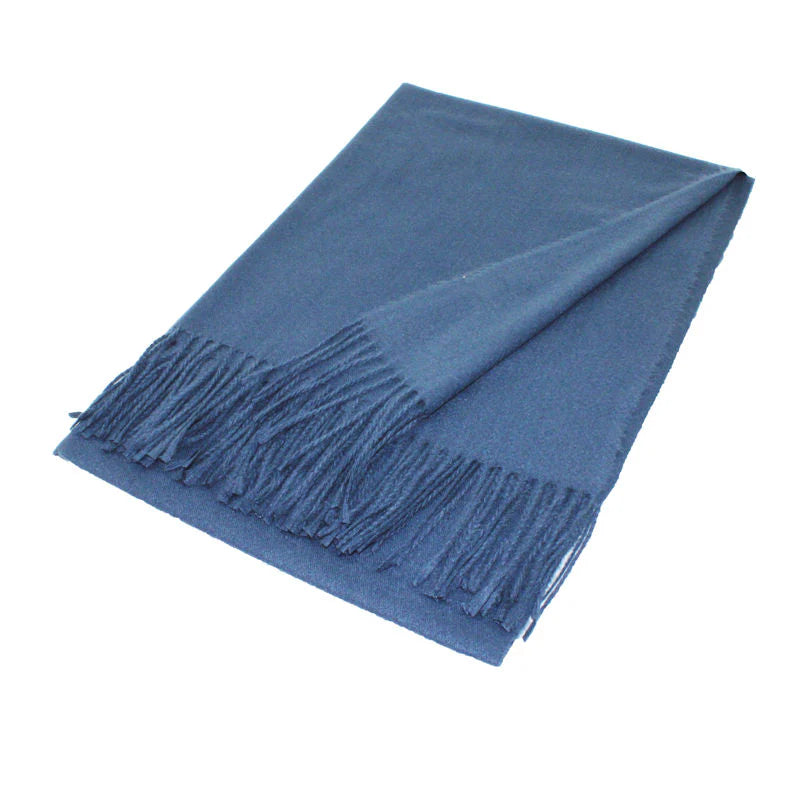 Large Cashmere Feel Scarf Shawls Solid Colors Winter Scarf