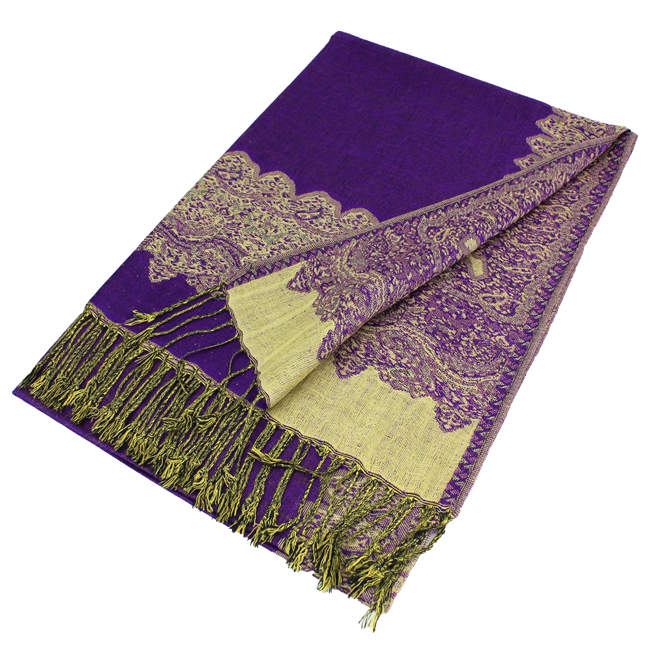 Border Pashmina Scarf Shawls