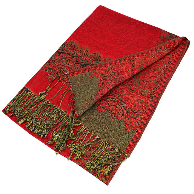 Border Pashmina Scarf Shawls