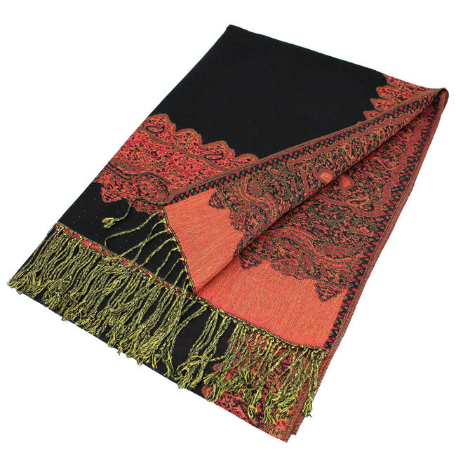 Border Pashmina Scarf Shawls