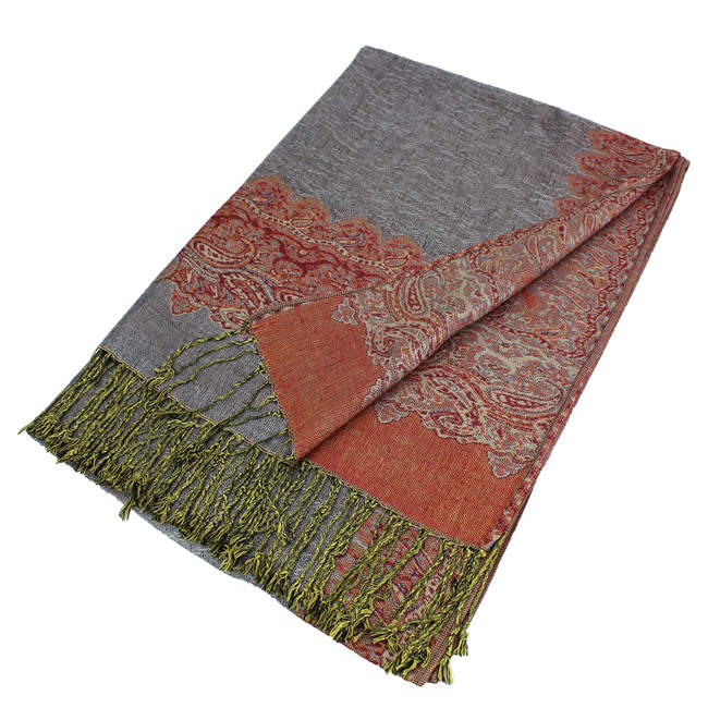 Border Pashmina Scarf Shawls