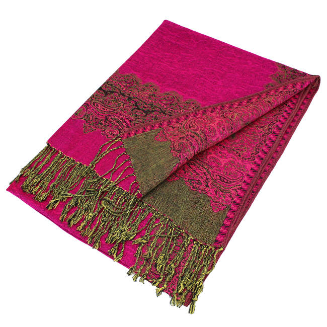Border Pashmina Scarf Shawls
