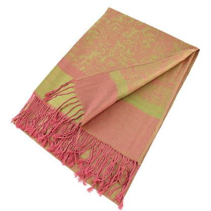 Light Paisley Pashmina Scarf Shawls 018