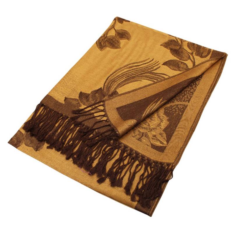 Rose Floral Pashmina Reversible Scarf Shawls 022