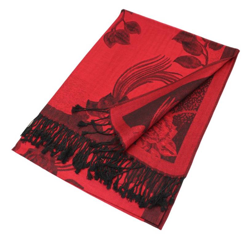 Rose Floral Pashmina Reversible Scarf Shawls