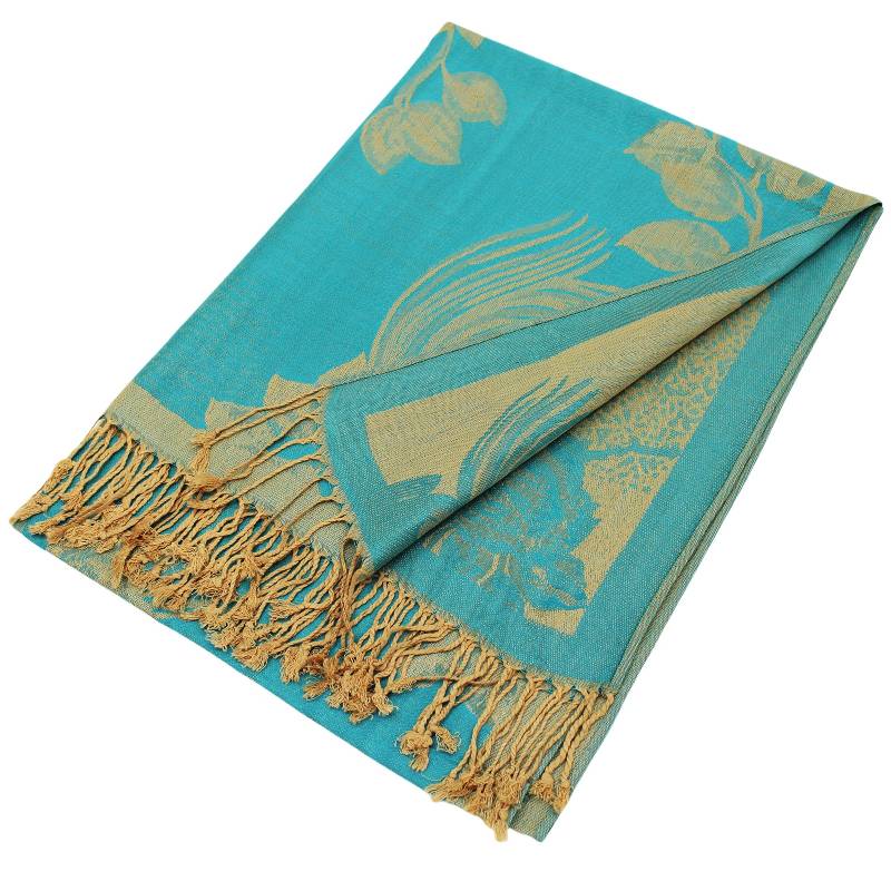 Rose Floral Pashmina Reversible Scarf Shawls