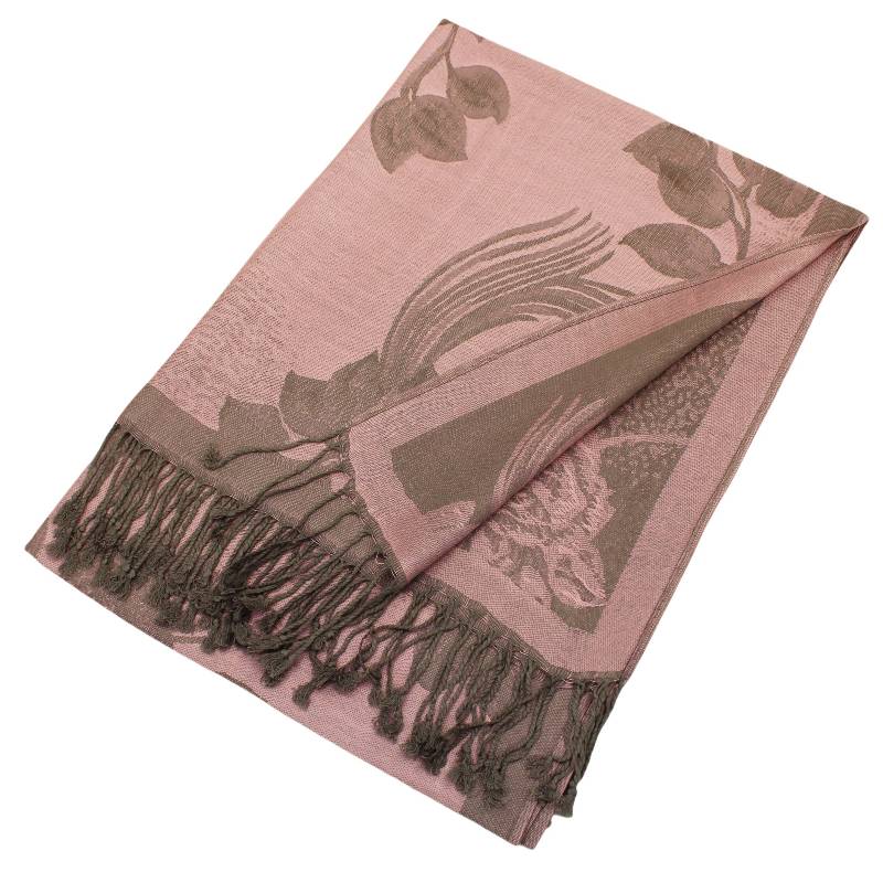 Rose Floral Pashmina Reversible Scarf Shawls 022