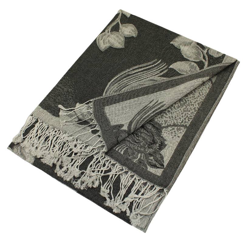 Rose Floral Pashmina Reversible Scarf Shawls