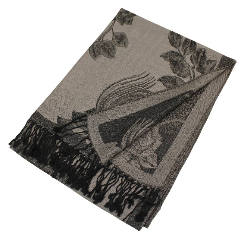 Rose Floral Pashmina Reversible Scarf Shawls 022