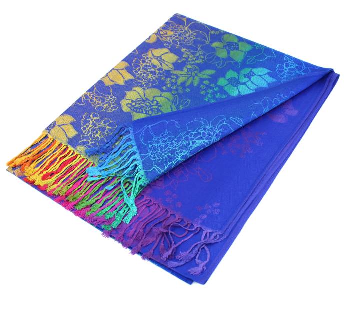 Colorful Florals Exotic Pashmina Scarf Shawls