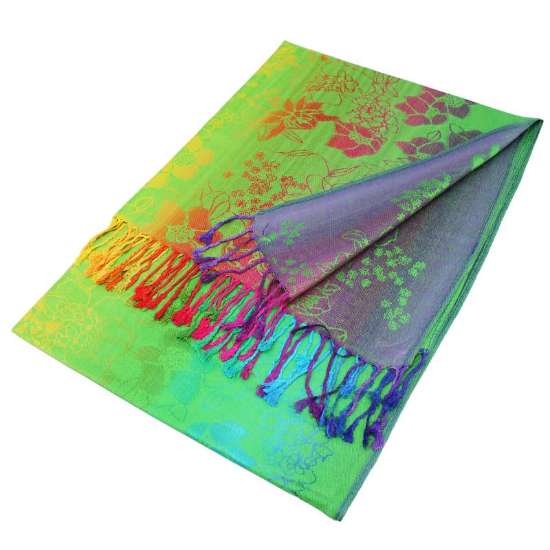 Colorful Florals Exotic Pashmina Scarf Shawls