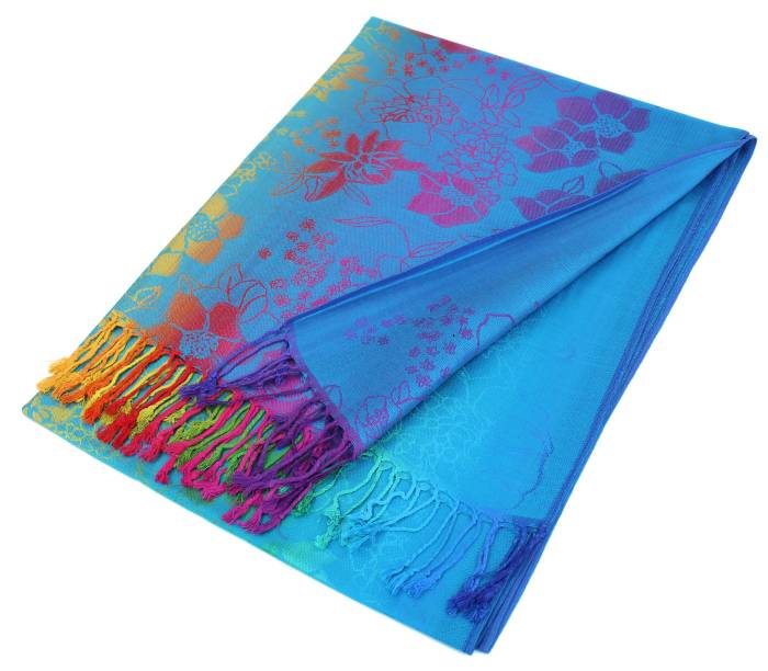 Colorful Florals Exotic Pashmina Scarf Shawls
