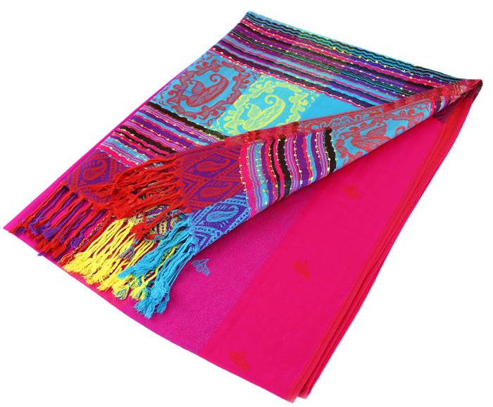 Rainbow Multi Colors Pashmina Scarf Shawls
