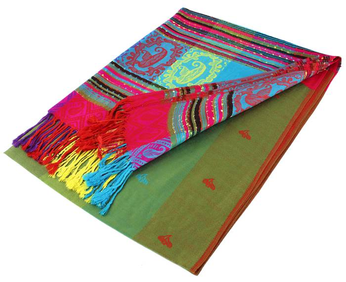 Rainbow Multi Colors Pashmina Scarf Shawls