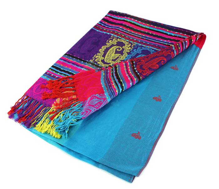 Rainbow Multi Colors Pashmina Scarf Shawls