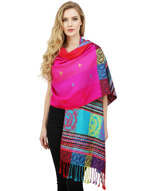 Rainbow Multi Colors Pashmina Scarf Shawls