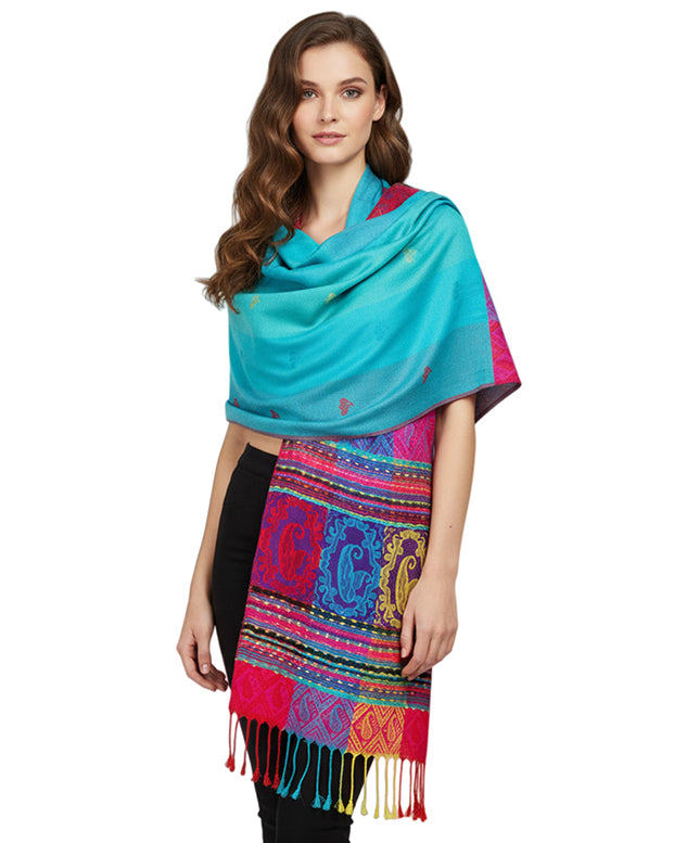 Rainbow Multi Colors Pashmina Scarf Shawls