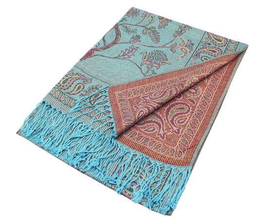 Metallic Birds, Paisley, Tree Pashmina Shawls 079