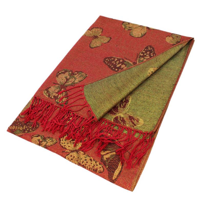 Metallic Butterfly Pashmina Scarf Shawls