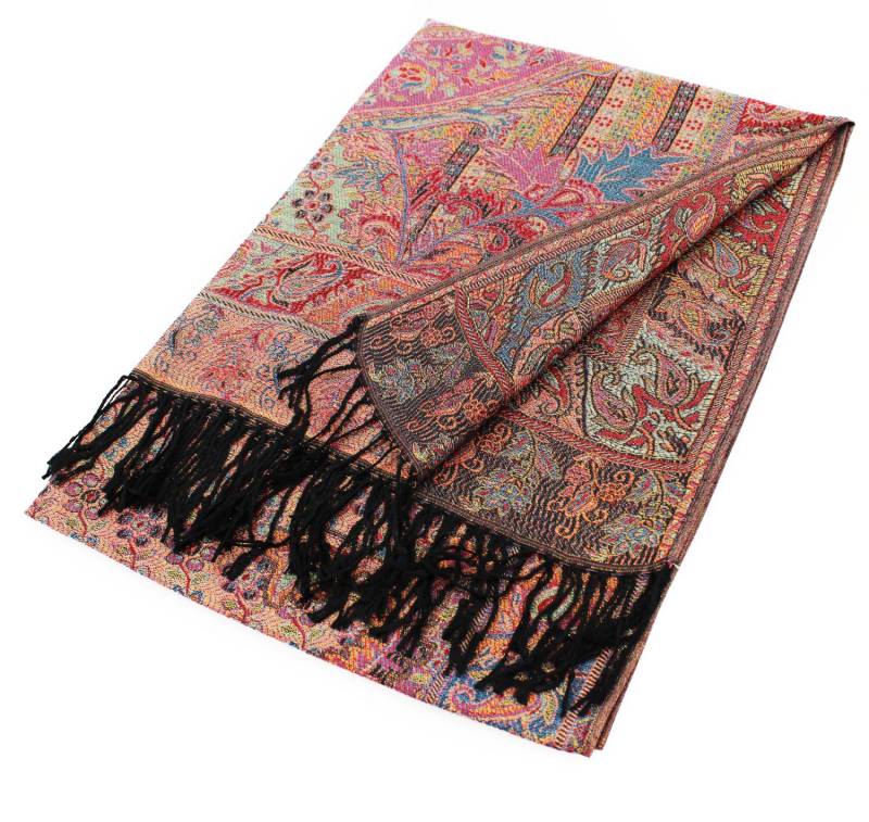 Metallic Paisley Pashmina Scarf Shawls