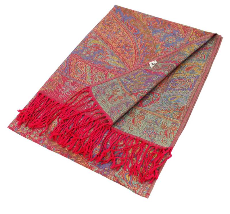 Metallic Paisley Pashmina Scarf Shawls