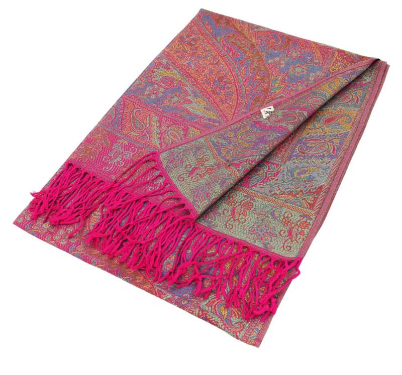 Metallic Paisley Pashmina Scarf Shawls