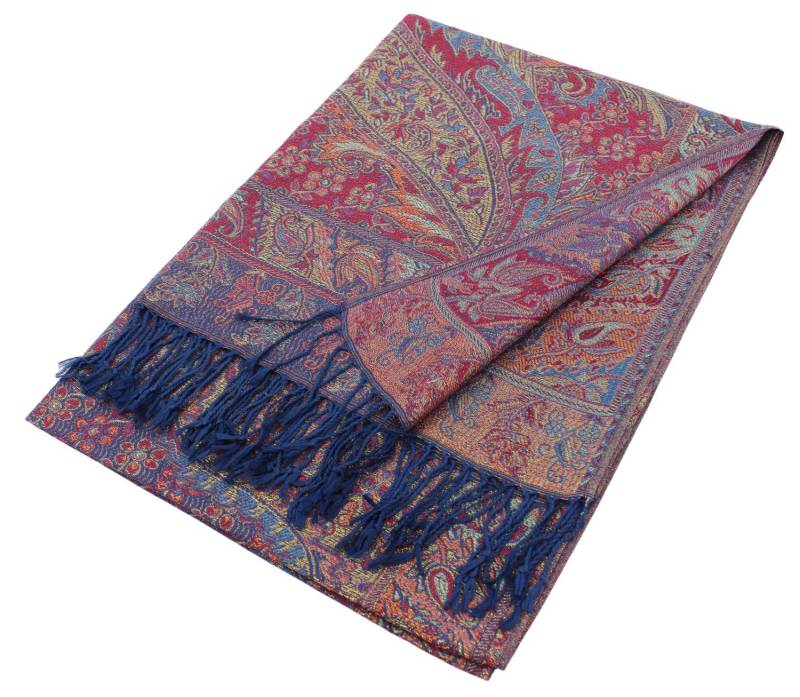 Metallic Paisley Pashmina Scarf Shawls