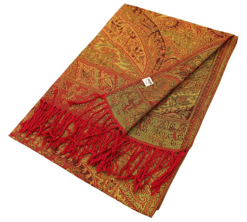 Metallic Paisley Pashmina Scarf Shawls