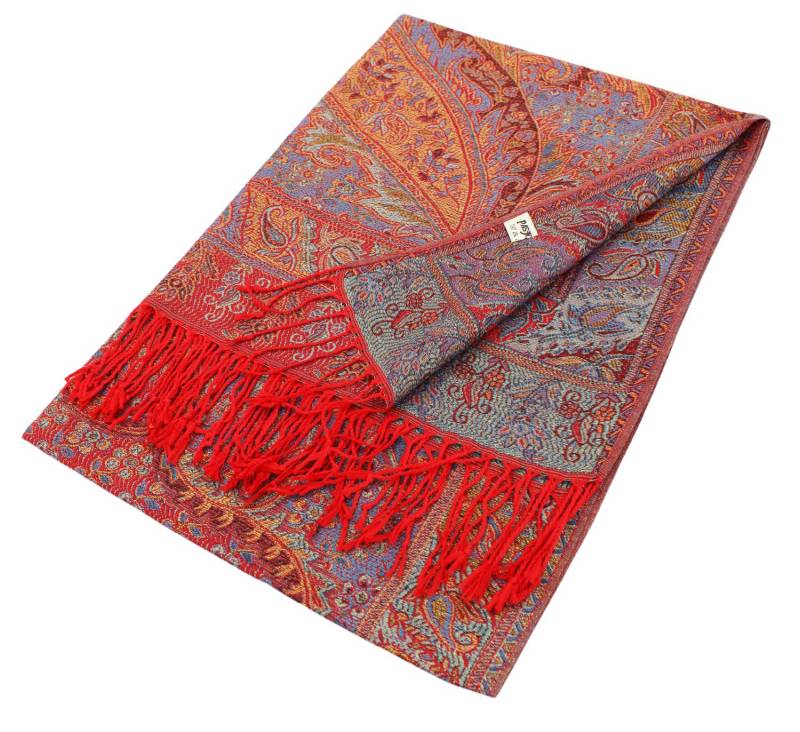 Metallic Paisley Pashmina Scarf Shawls