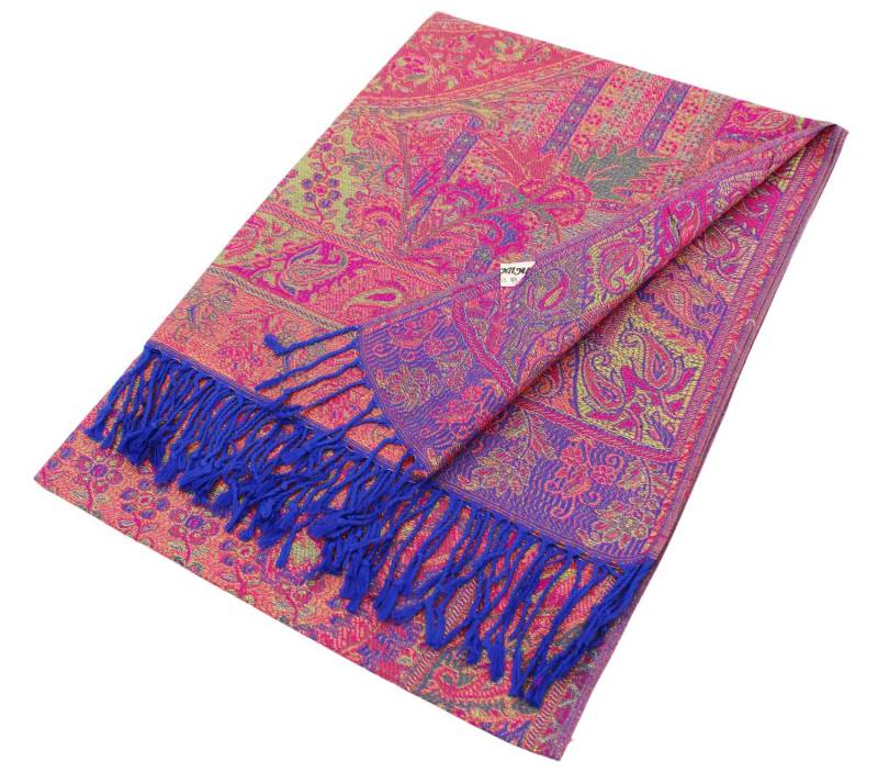 Metallic Paisley Pashmina Scarf Shawls