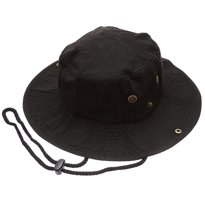 100% Cotton Solid Safari Bucket hats Foldable Unisex