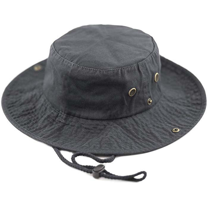 100% Cotton Solid Safari Bucket hats Foldable Unisex