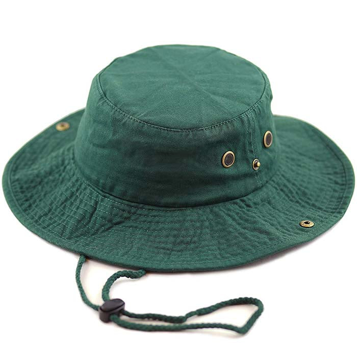 100% Cotton Solid Safari Bucket hats Foldable Unisex