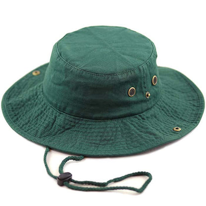 100% Cotton Solid Safari Bucket hats Foldable Unisex