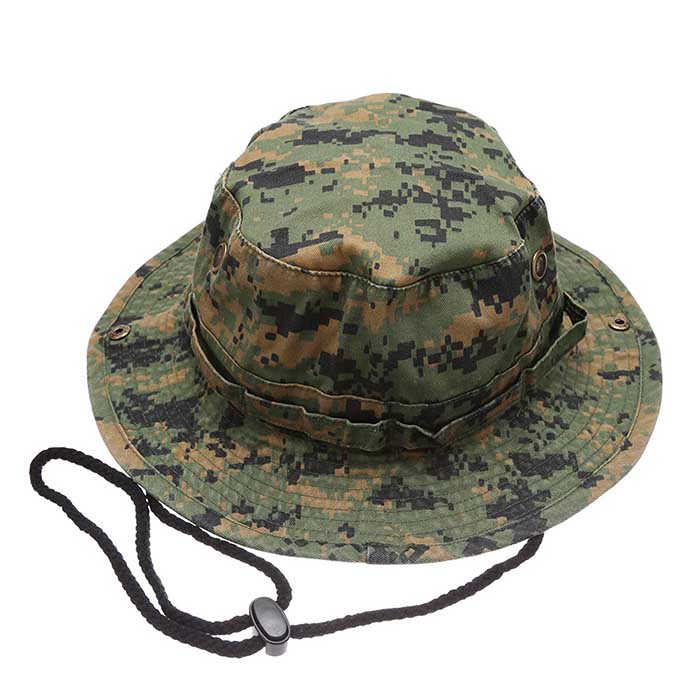 Cotton polyester Camo Safari Bucket hats Foldable Unisex