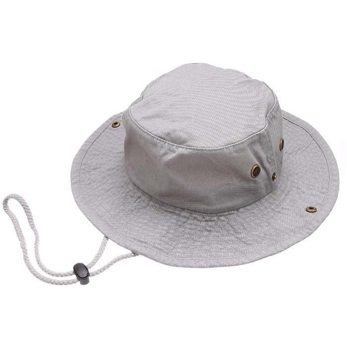 100% Cotton Solid Safari Bucket hats Foldable Unisex