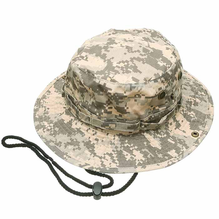 Cotton polyester Camo Safari Bucket hats Foldable Unisex