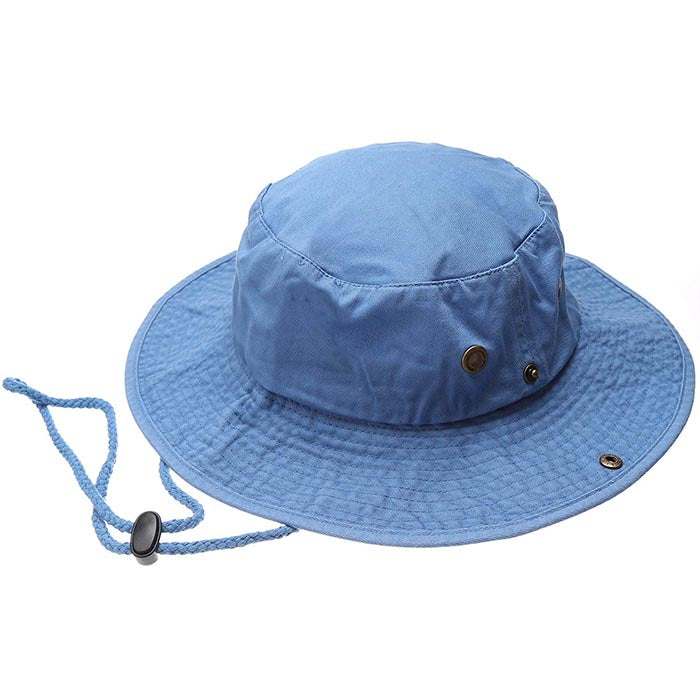 100% Cotton Solid Safari Bucket hats Foldable Unisex