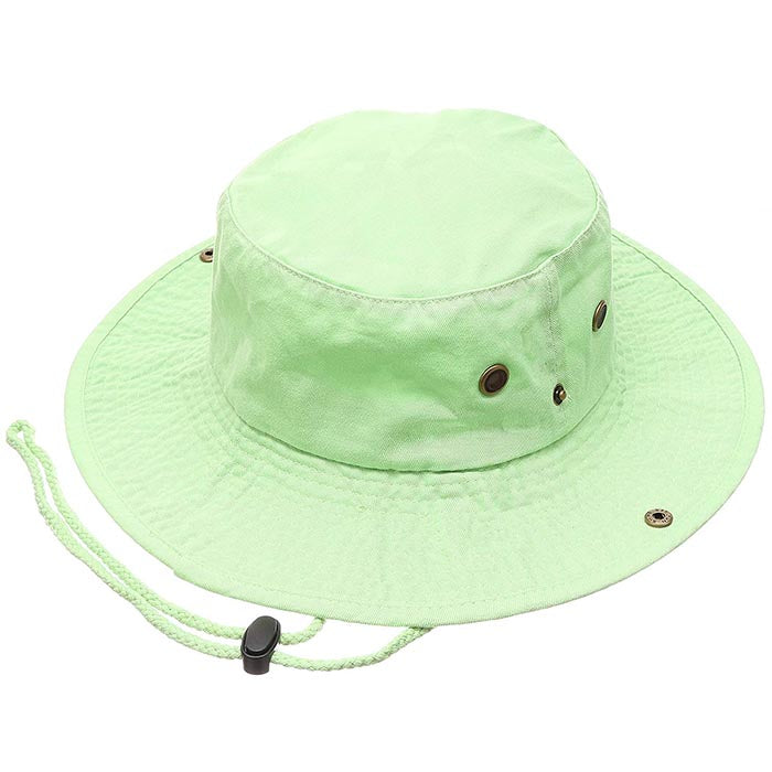 100% Cotton Solid Safari Bucket hats Foldable Unisex