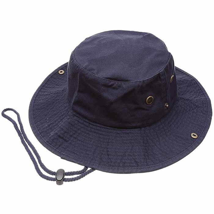 100% Cotton Solid Safari Bucket hats Foldable Unisex