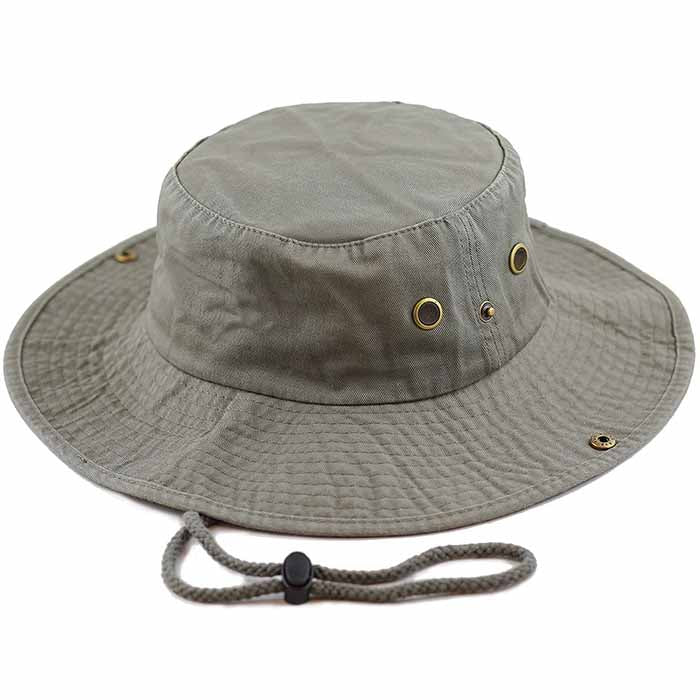 100% Cotton Solid Safari Bucket hats Foldable Unisex