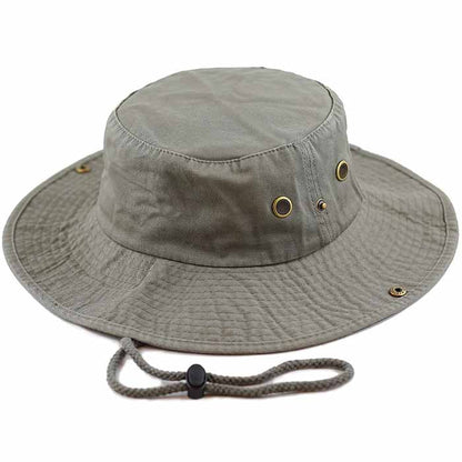 100% Cotton Solid Safari Bucket hats Foldable Unisex