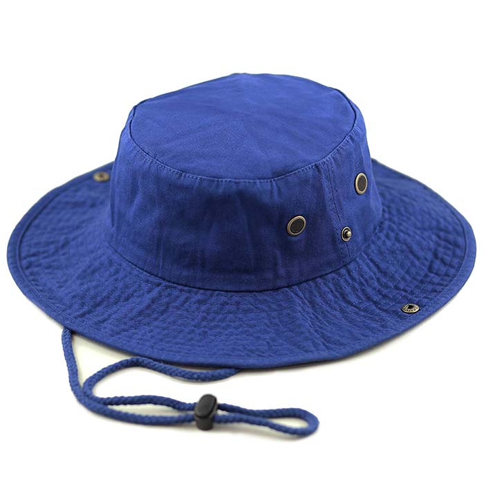 100% Cotton Solid Safari Bucket hats Foldable Unisex