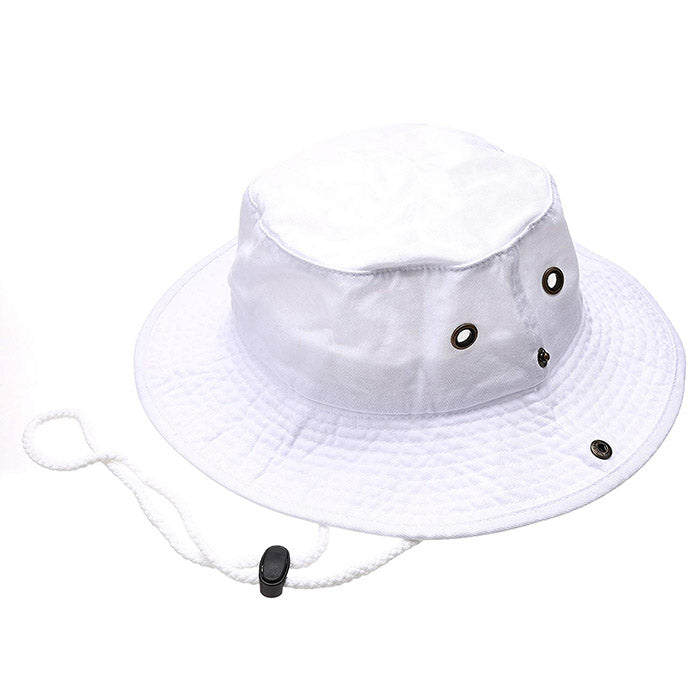 100% Cotton Solid Safari Bucket hats Foldable Unisex