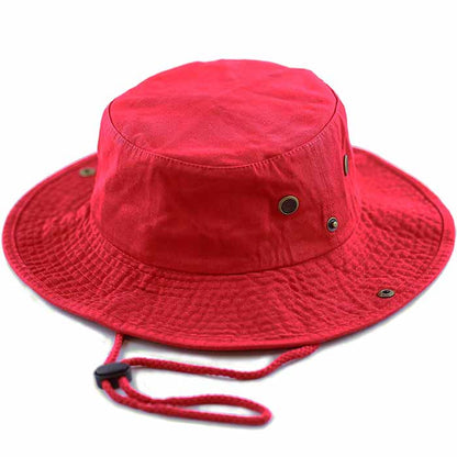 100% Cotton Solid Safari Bucket hats Foldable Unisex