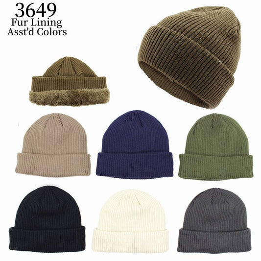 12-pack Wholesale Beanie Hat Winter Knit Hat #3649