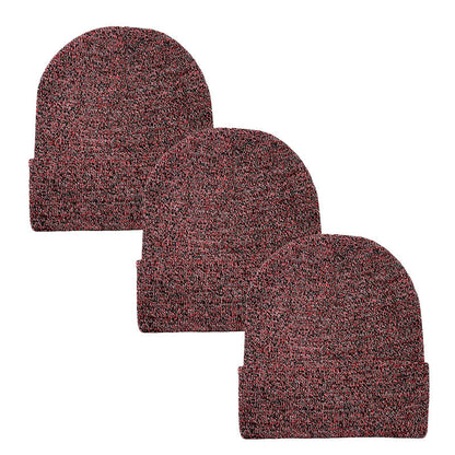 3pack Wholesale Unisex Winter Beanie Hat 3 TONES #3655