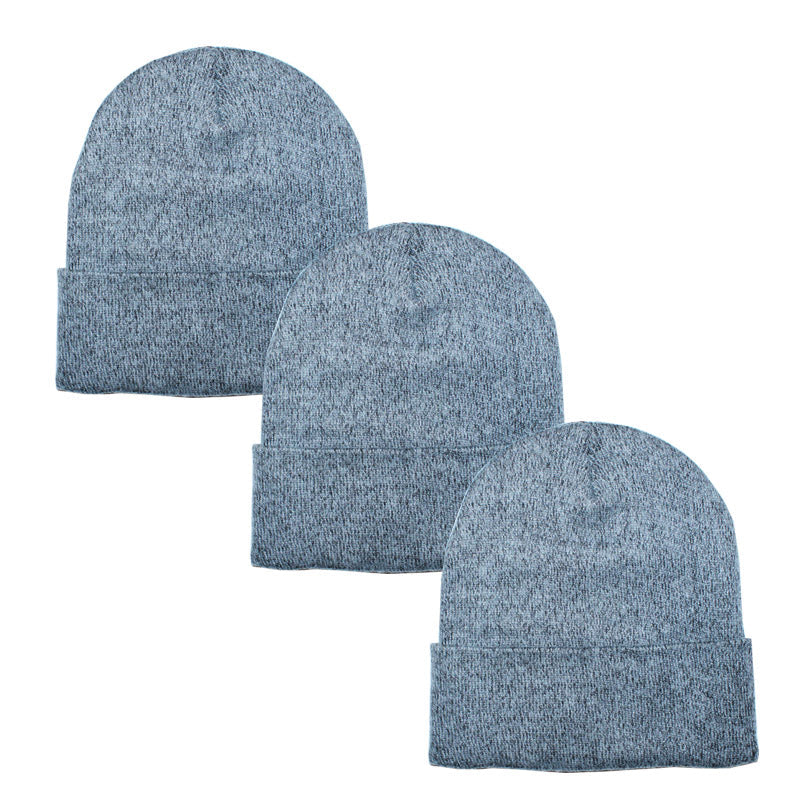 3pack Wholesale Unisex Winter Beanie Hat 3 TONES #3655